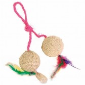 2 pelotas yute con catnip 2 pelotas yute con catnip